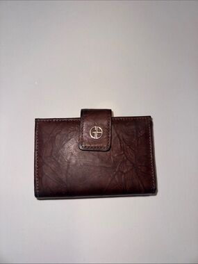 Gianni Bernini Tri-Fold Brown Leather Wallet